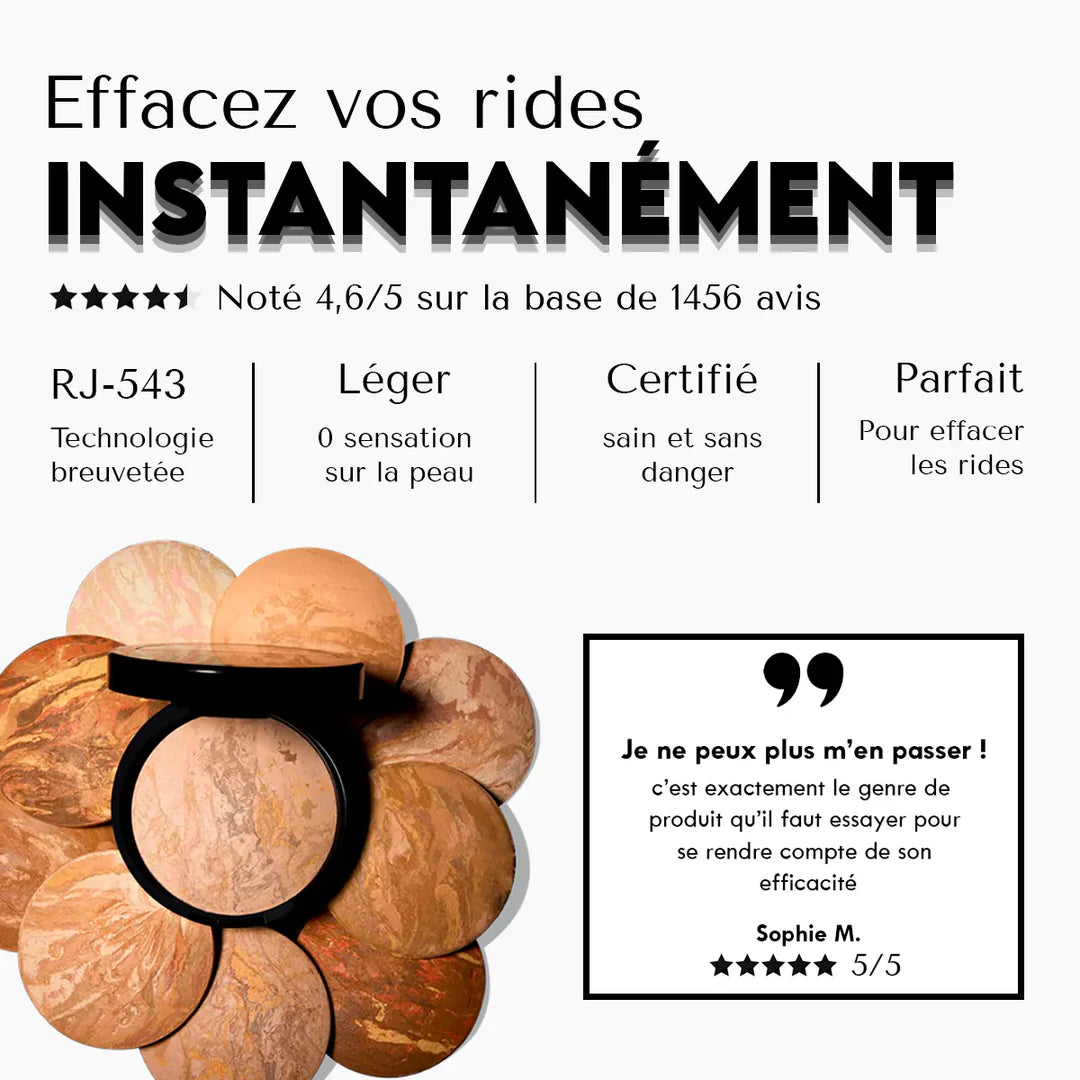 POUDRE ANTI-RIDES, Paraitre 10 ans plus jeune en 10 seconde.